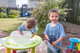 jude 4 ben 3 play summer garden water home sunny day wet August 2015_1